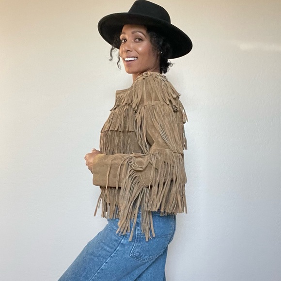 Vintage Full Fringe 100% Leather Jacket - Picture 10 of 15